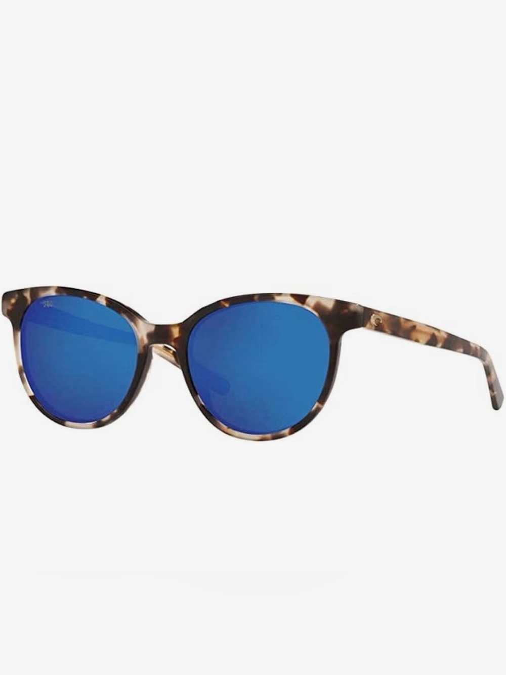 Women’s Tortoiseshell Frame Sunglasses with Blue Mirrored Lenses